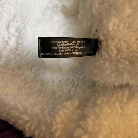 Britt's Knits - Kid's Block Party Pom Hat - Purple - Picture 7 of 7